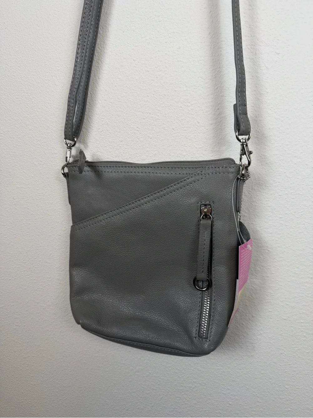 Everyday Gray Crossbody Cosmetic Pouch - Sleek Organizer